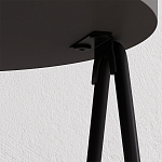 Стол приставной с 2-мя круглыми столешницами цвета антрацит ESSEL SIDE TABLE ANTHRACITE варинант исполнения - 1 | Loft Concept в Грозном