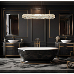 Люстра овальная с мозаичным хрустальным оформлением Sparks of Crystal варинант исполнения - 3 | Loft Concept в Грозном