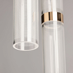Люстра каскадная с прозрачными цилиндрическими плафонами Jenae Glass Tube Lighting варинант исполнения - 8 | Loft Concept в Грозном