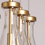 Люстра с 7-ю прозрачными плафонами из стекла в форме капли Lucid Rain  варинант исполнения - 9 | Loft Concept в Грозном