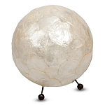 Настольная лампа из перламутра на металлическом каркасе Indonesian Egg варинант исполнения - 3 | Loft Concept в Грозном