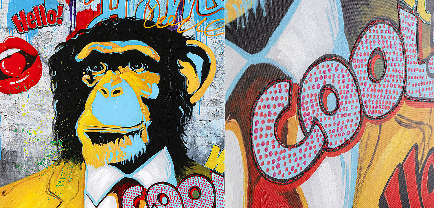 Картина Monkey multicolor Картина Monkey multicolor - Loft-Concept в Грозном