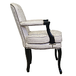 Кресло c растительным орнаментом Aubrey Classical Armchair beige jacquard варинант исполнения - 1 | Loft Concept в Грозном