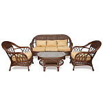 Комплект уличной мебели из ротанга Clara коричневый варинант исполнения - 1 | Loft Concept в Грозном