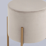 Бежевый пуф на золотистых ножках SANJAY варинант исполнения - 2 | Loft Concept в Грозном