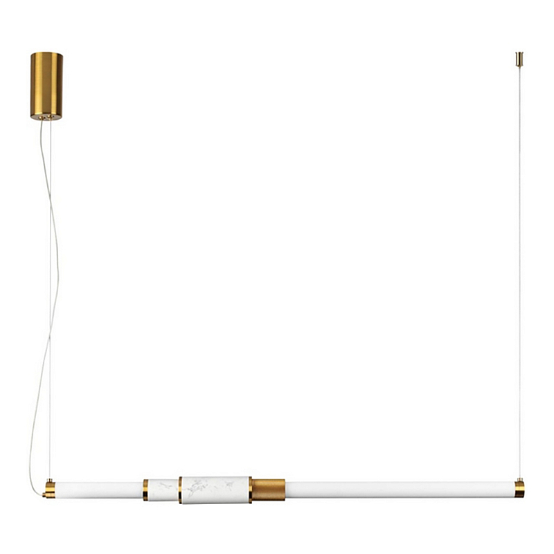 Подвесной светильник BERT FRANK Cylinder Золотой Белый Мрамор Bianco в Грозном | Loft Concept 