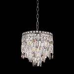 Люстра круглая с хрустальными подвесками на серебряном каркасе Roul Crystal Light варинант исполнения - 8 | Loft Concept в Грозном