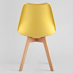 Стул с основой из пластика и мягким сиденьем Arvika Yellow варинант исполнения - 4 | Loft Concept в Грозном