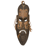 Деревянная резная маска ручной работы Papuan Wooden Mask варинант исполнения - 1 | Loft Concept в Грозном