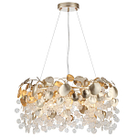 Люстра с декоративными подвесками из прозрачного стекла в форме монеток FAIRYTREE Light варинант исполнения - 7 | Loft Concept в Грозном