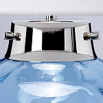 Настольная лампа с шарообразным прозрачным основанием из цветного переработанного стекла и белым цилиндрическим абажуром Elstead Lighting варинант исполнения - 8 | Loft Concept в Грозном