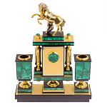 Настольный письменный набор из малахита с декором в виде лошади Leader Organizer варинант исполнения - 4 | Loft Concept в Грозном