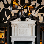 Обои ручная роспись в стиле Арт-деко Symphony Original colourway on Flint silk dupion варинант исполнения - 5 | Loft Concept в Грозном