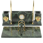 Настольный письменный набор из змеевика с подставкой под календарь Successful Leader варинант исполнения - 1 | Loft Concept в Грозном