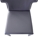 Стул серый из искуственной кожи на 4-х ножках Enigma Gray варинант исполнения - 3 | Loft Concept в Грозном