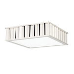 Потолочный светильник квадратный с гофрированным серебрянным абажуром Millennium варинант исполнения - 1 | Loft Concept в Грозном