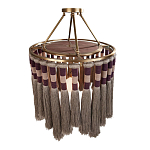 Люстра круглая плетеная с кисточками Walnut Chandelier Tassels Boho Style варинант исполнения - 2 | Loft Concept в Грозном