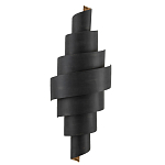 Бра в форме спирали черное с золотой внутренней отделкой Warm Glow варинант исполнения - 2 | Loft Concept в Грозном