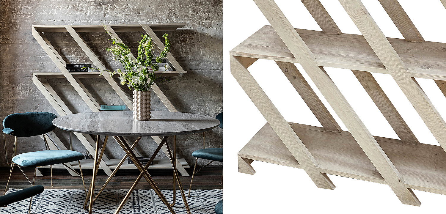 Стеллаж Diagonal Loft Wood Rack Стеллаж Diagonal Loft Wood Rack - Loft-Concept в Грозном