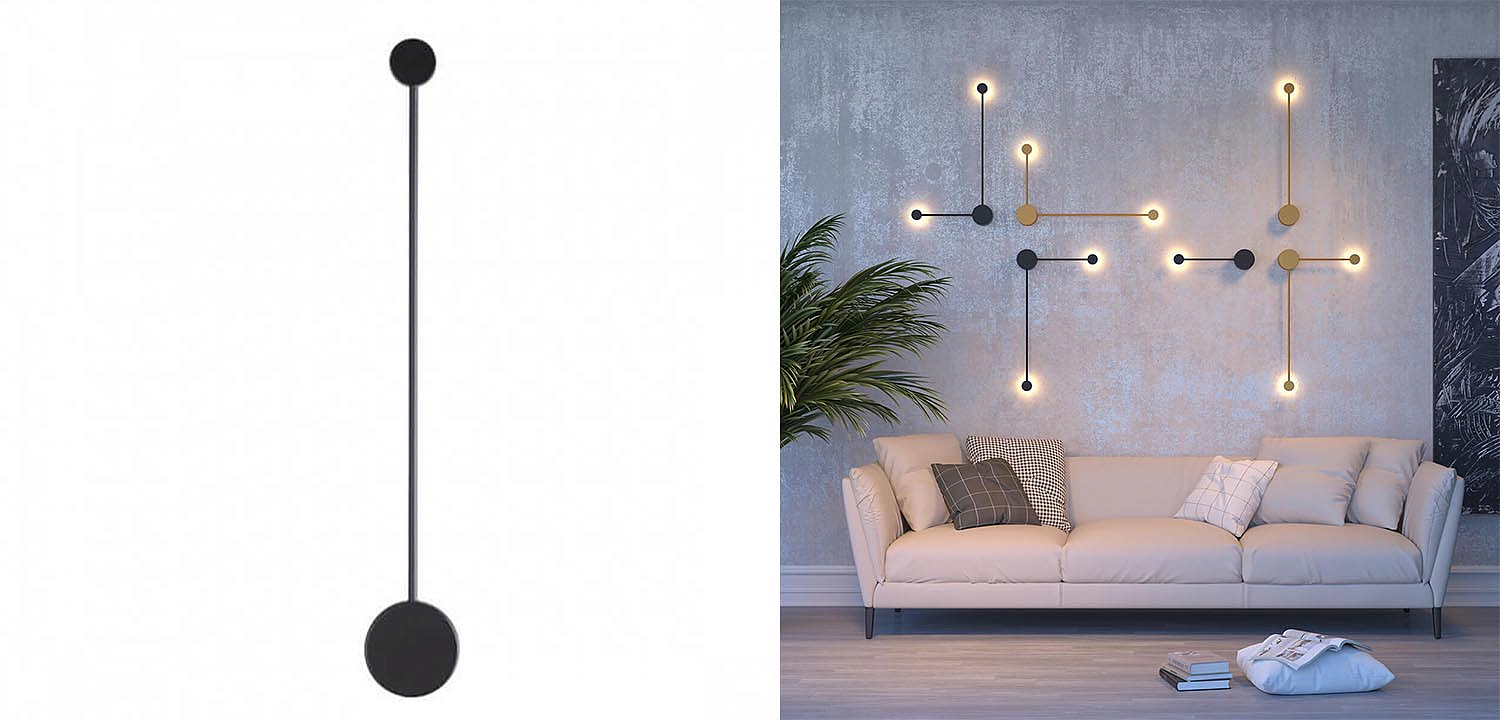 Бра Pin Wall Light Black 70 Бра Pin Wall Light Black 70 - Loft-Concept в Грозном