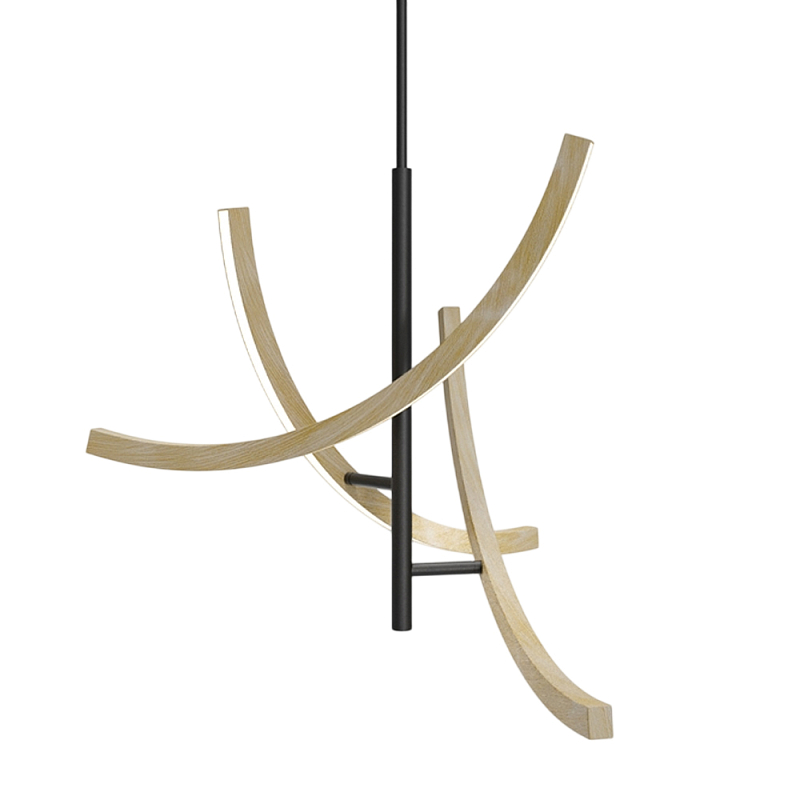 Подвесной светильник Wabi Черный Древесина в Грозном | Loft Concept 