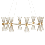 Люстра круглая с фактурными абажурами из тонких металлических палочек Wild Thorns варинант исполнения - 2 | Loft Concept в Грозном