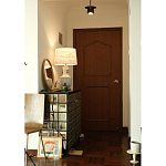 Настольная лампа с принтом на белом тканевом абажуре Roof Garden Lamp варинант исполнения - 8 | Loft Concept в Грозном