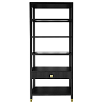 Стеллаж Elsa Dreams Black со стеклянными полками и ящиком варинант исполнения - 7 | Loft Concept в Грозном