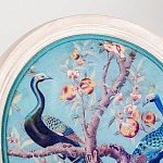 Барный стул из массива бука с изображением птиц и цветов Turquoise Beige Chinoiserie Garden Chair варинант исполнения - 4 | Loft Concept в Грозном