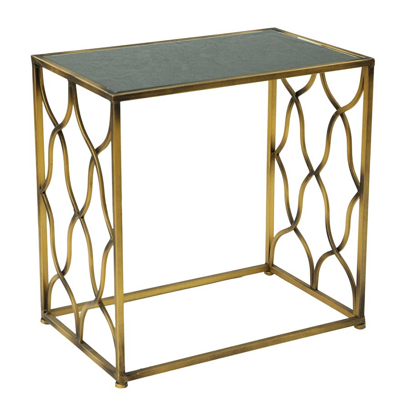 Консоль Golden Broken Rhombuses Золотой Черный в Грозном | Loft Concept 