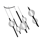 Люстра светодиодная с 6-ю сферическими стеклянными плафонами Splatter варинант исполнения - 4 | Loft Concept в Грозном