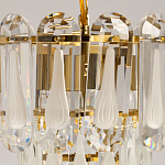 Люстра многоярусная с овальными прозрачными подвесками 28 см Harmonica варинант исполнения - 6 | Loft Concept в Грозном