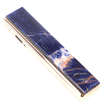 Зажигалка электронная с накладкой из натурального камня Содалит и с USB проводом для зарядки Stone Lighters варинант исполнения - 1 | Loft Concept в Грозном