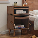 Тумбочка прикроватная деревянная Робот Robot Desk варинант исполнения - 2 | Loft Concept в Грозном