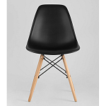 Пластиковый стул на ножках из массива бука Eames Black варинант исполнения - 4 | Loft Concept в Грозном