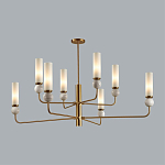 Люстра на штанге с 8-ю цилиндрическими матовыми плафонами и шарами из камня Orb Essence варинант исполнения - 2 | Loft Concept в Грозном