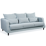 Диван Seldon с мягкими подушками голубое букле варинант исполнения - 1 | Loft Concept в Грозном