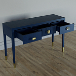 Дизайнерский Письменный стол Elsa Dreams Blue с тремя ящиками варинант исполнения - 4 | Loft Concept в Грозном