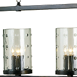 Люстра прямоугольная с 4-мя прозрачными цилиндрическими плафонами  Stamped Cylinders варинант исполнения - 1 | Loft Concept в Грозном