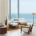 Кресло с обивкой из белого букле Armchair White Boucle варинант исполнения - 5 | Loft Concept в Грозном