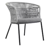 Кресло с декоративным плетением на спинке и подлокотниках Armchair Weaving варинант исполнения - 2 | Loft Concept в Грозном