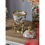 Шкатулка в форме яйца на величественных львах из фарфора с бронзовыми элементами Eden Garden варинант исполнения - 6 | Loft Concept в Грозном