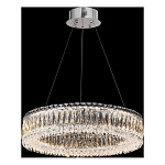 Люстра подвесная круглая из прозрачного хрусталя с корпусом из металла цвета хром Selfsufficient варинант исполнения - 3 | Loft Concept в Грозном