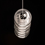 Люстра линейная с 6-ю прозрачными стеклянными плафонами округлой формы HANDLE GRAPE варинант исполнения - 7 | Loft Concept в Грозном