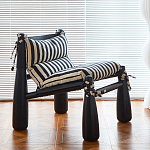 Кресло черно-белое со съемными подушками Celebrity варинант исполнения - 2 | Loft Concept в Грозном