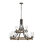 Люстра с цилиндрическим плафонами из толстого волнистого стекла в индустриальном стиле Feiss варинант исполнения - 2 | Loft Concept в Грозном