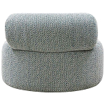 Дизайнерское круглое мягкое кресло в голубой пестрой обивке Roux Round Armchair варинант исполнения - 3 | Loft Concept в Грозном