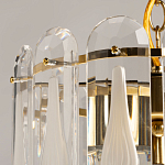 Люстра многоярусная с овальными прозрачными подвесками 28 см Harmonica варинант исполнения - 7 | Loft Concept в Грозном