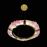 Люстра в форме кольца розовая Warm Pink Light варинант исполнения - 5 | Loft Concept в Грозном