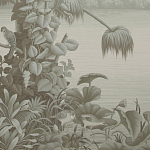 Обои ручная роспись Le Brésil Crystal Grey варинант исполнения - 2 | Loft Concept в Грозном